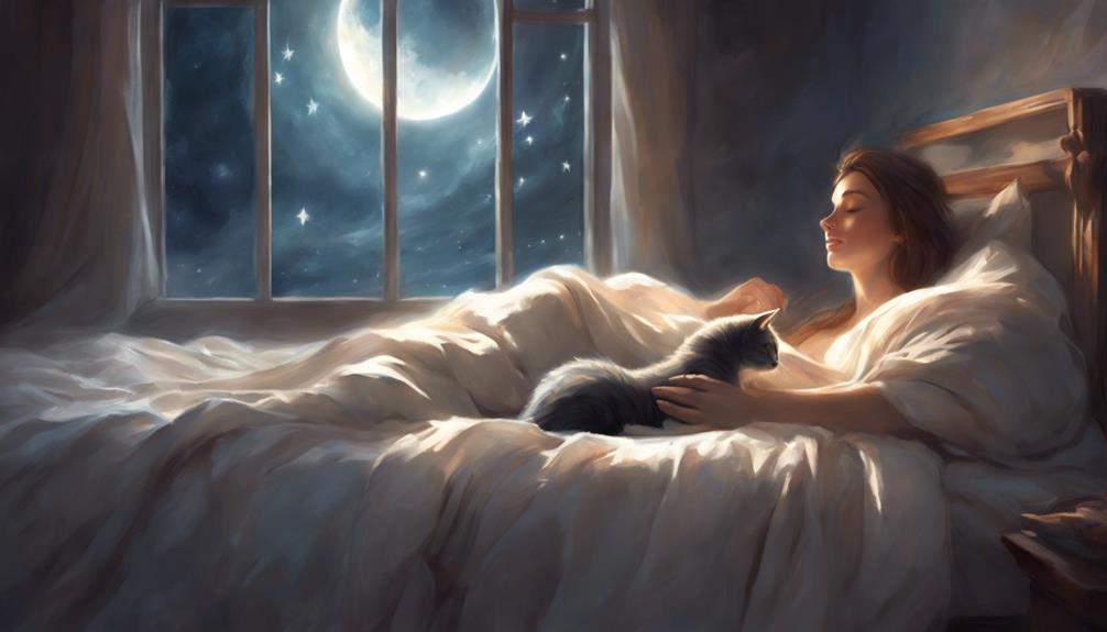 cat sleeping on chest