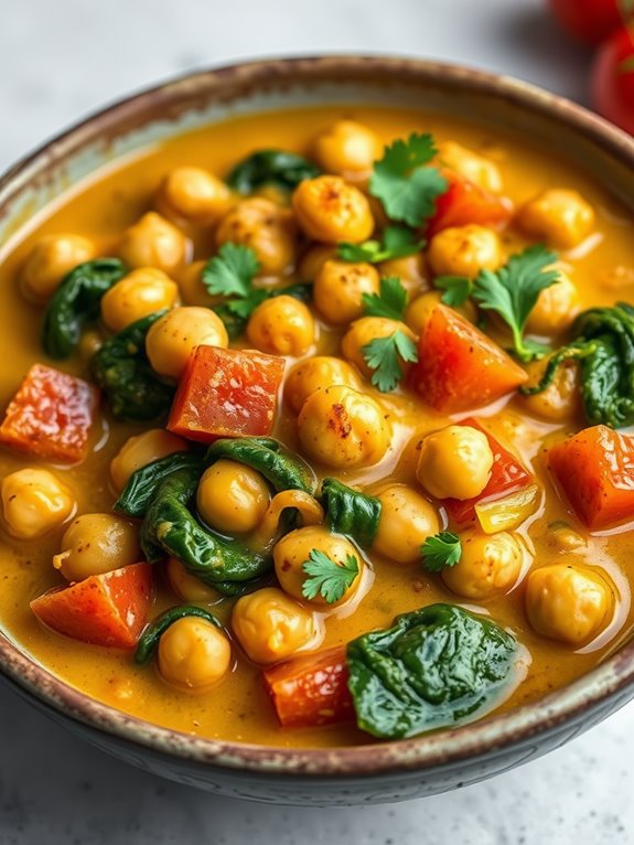 chickpea spinach curry recipe