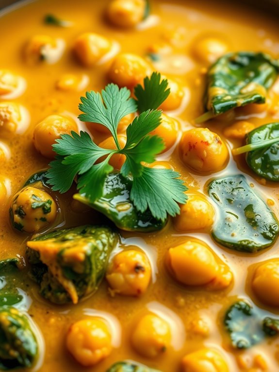 chickpea spinach curry recipe