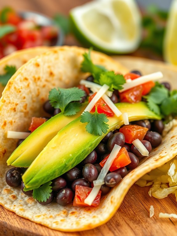 delicious black bean tacos