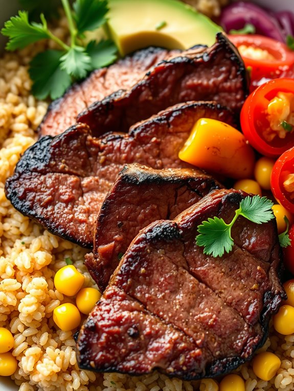 delicious steak quinoa bowl