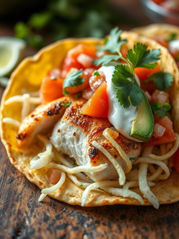 fresh grilled fish tacos