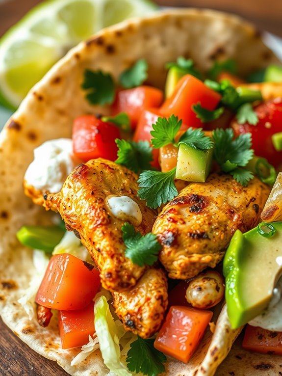 greek yogurt chicken tacos