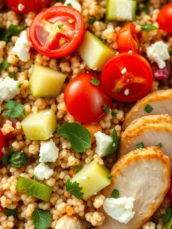 healthy chicken quinoa salad