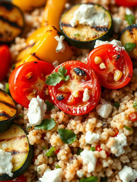healthy grilled vegetable salad