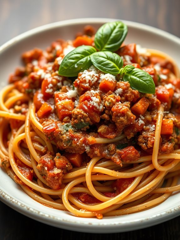 healthy pasta meat sauce
