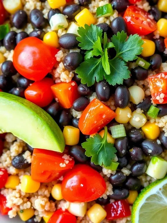 healthy quinoa black bean salad