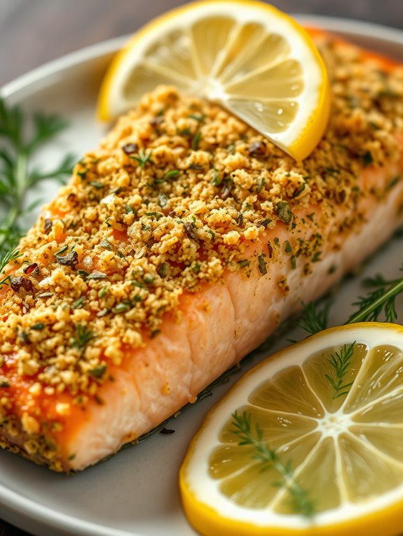 herb crusted baked salmon recipe