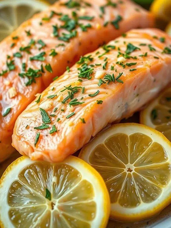lemon infused herb salmon