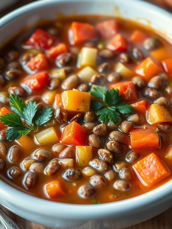 lentil soup with unexpected flavors