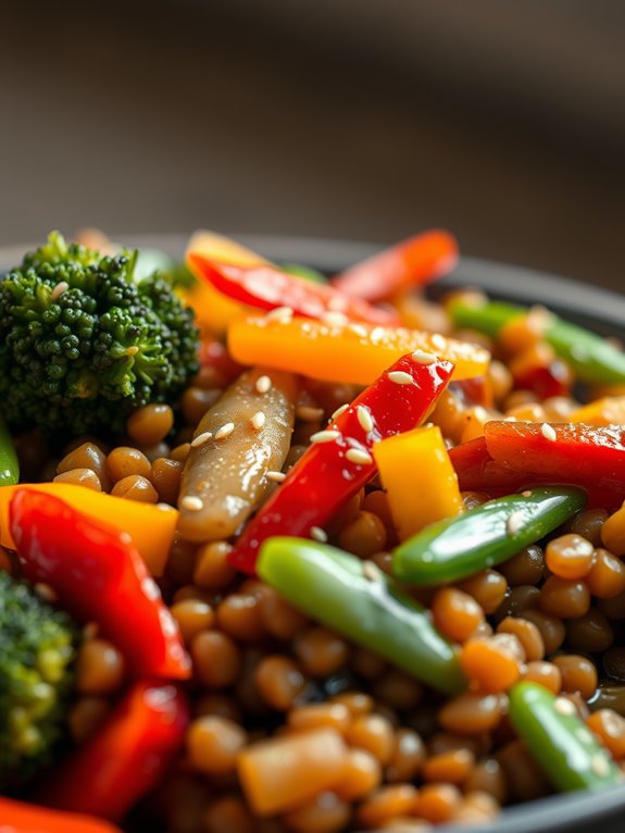 lentil vegetable stir fry recipe