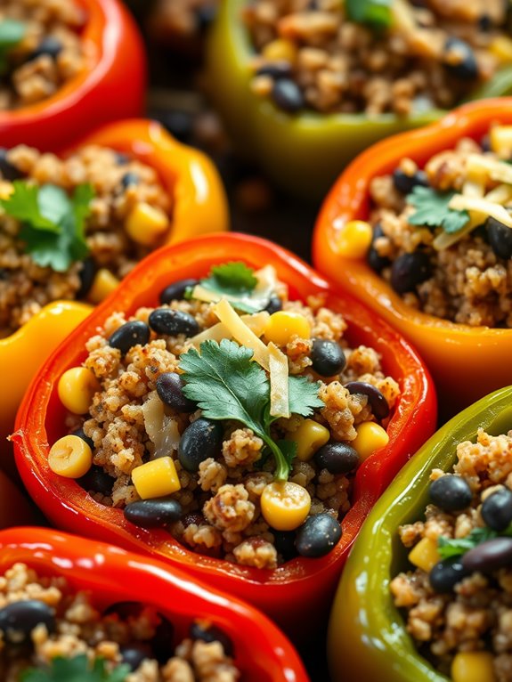 quinoa filled bell peppers