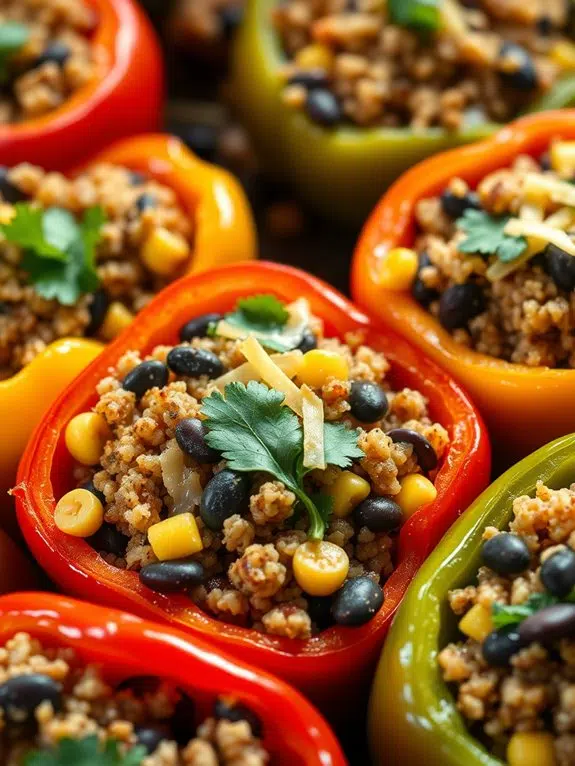 quinoa filled bell peppers