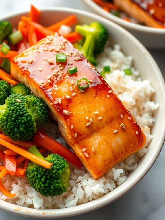 savory salmon with sesame