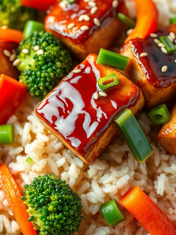 savory tofu rice dish