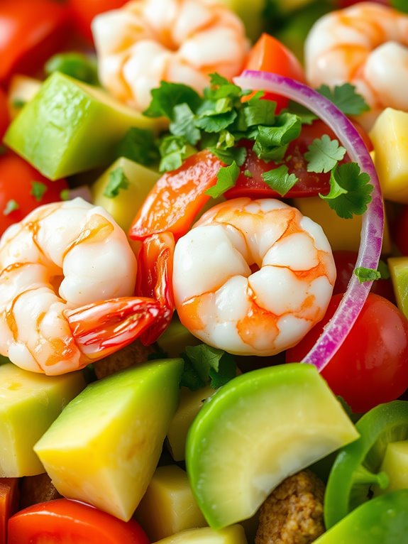 shrimp and avocado mix