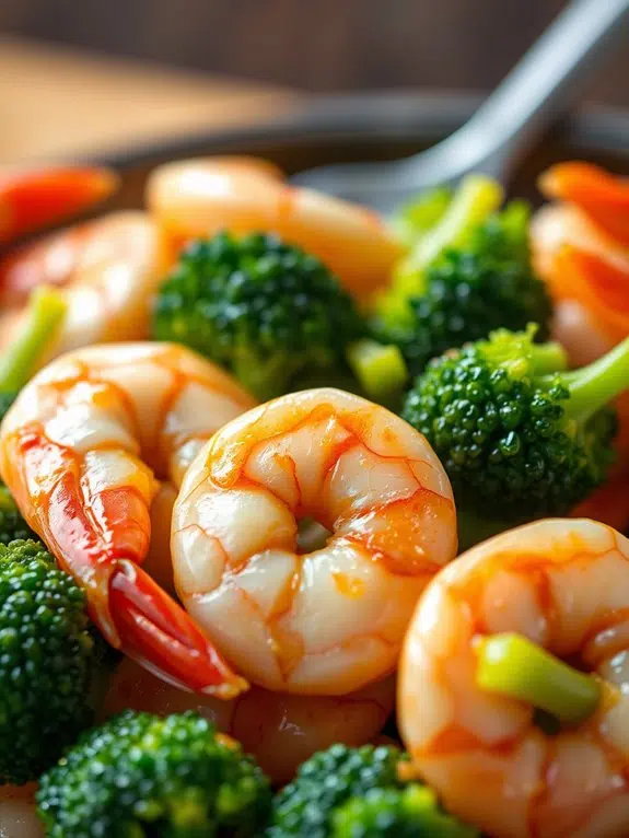 shrimp and broccoli dish