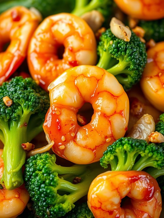 shrimp and broccoli dish