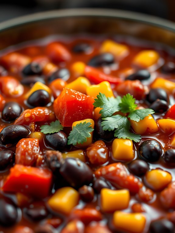 spicy black bean chili