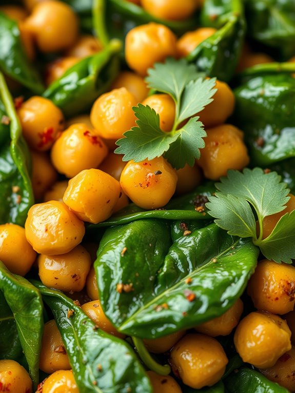 spinach and chickpea dish