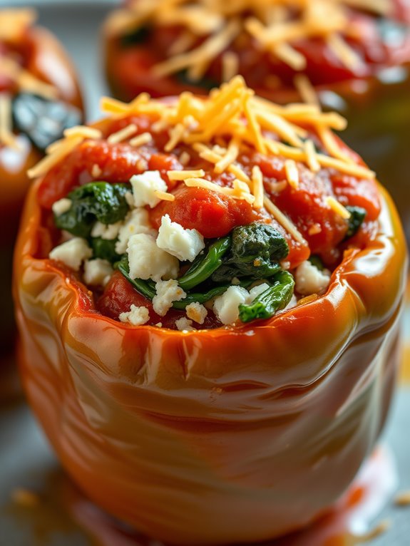 stuffed peppers with spinach