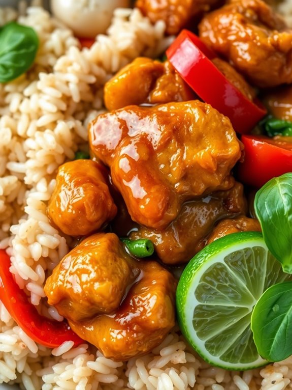 thai basil chicken dish