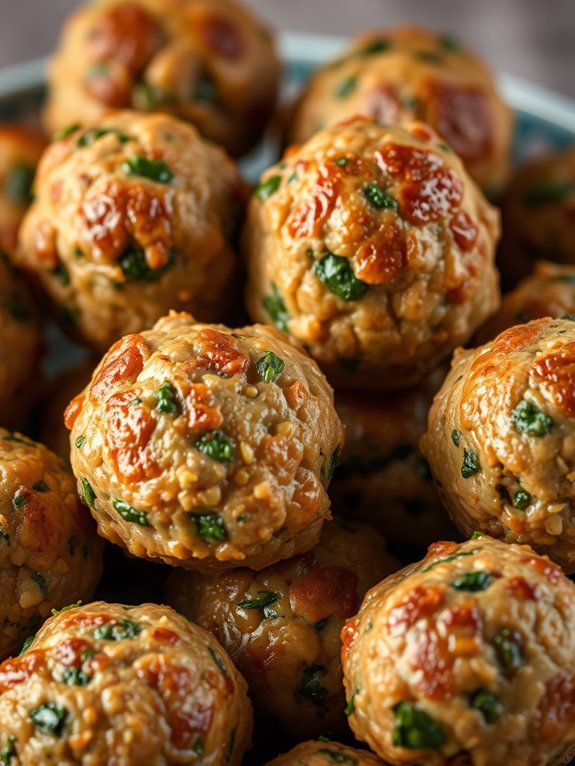 turkey and spinach meatballs