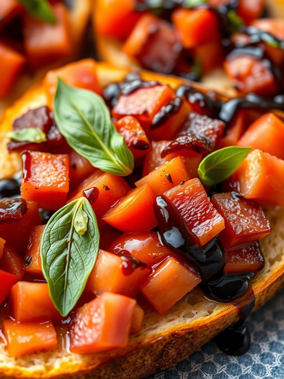 bacon topped tomato appetizer