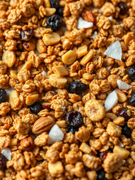 banana infused crunchy granola