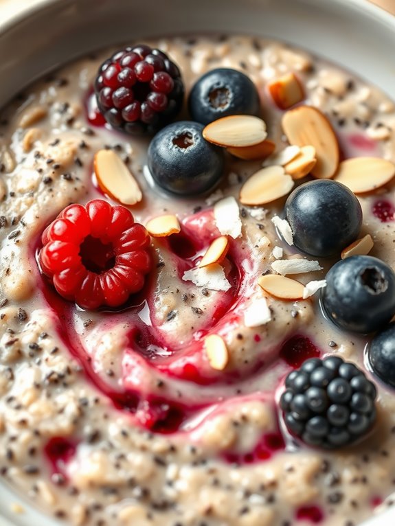berry chia seed oatmeal