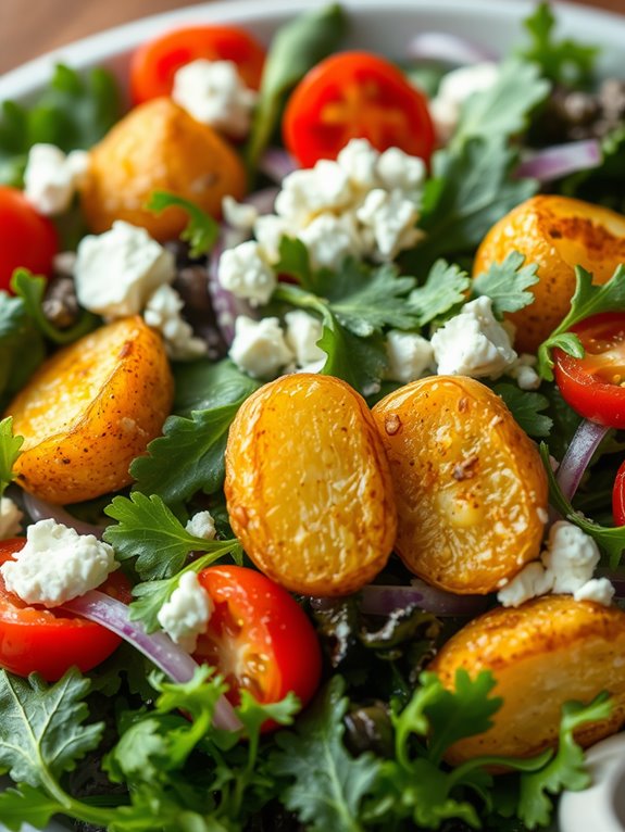 breakfast salad with potatoes