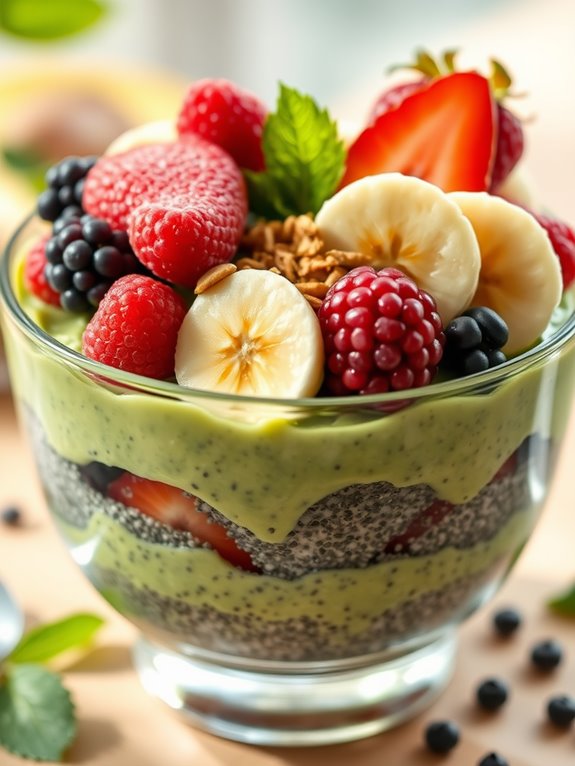 creamy avocado chia pudding