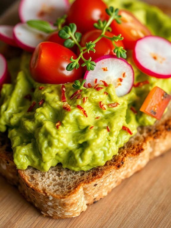 creamy avocado on toast