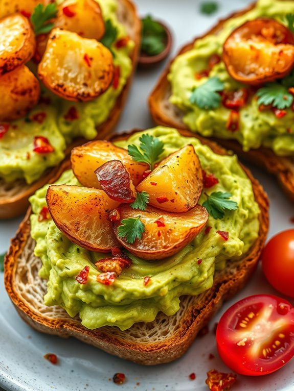 creamy avocado on toast