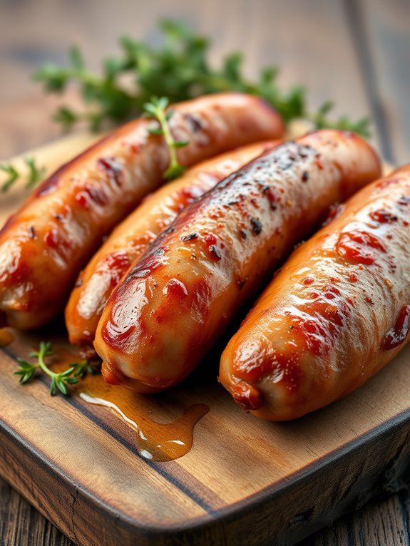 crispy air fried sausages
