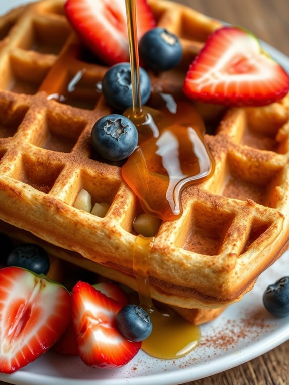 delicious apple cinnamon waffles