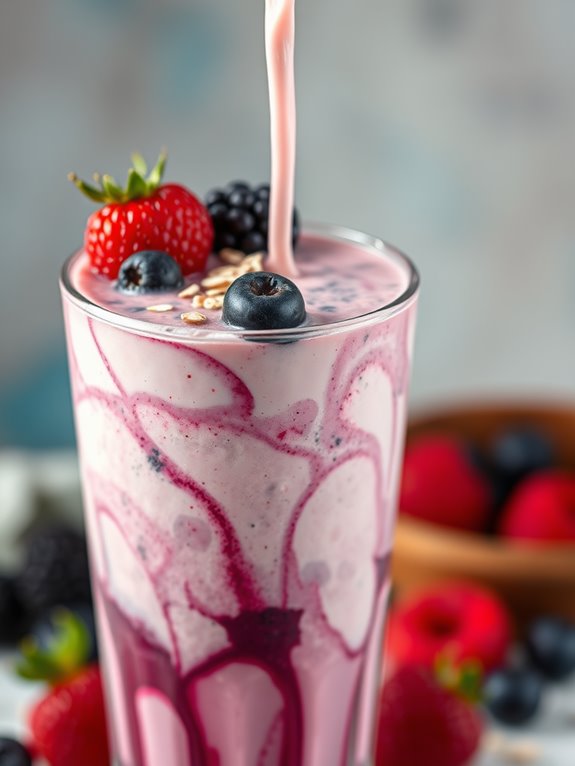 delicious berry protein shake
