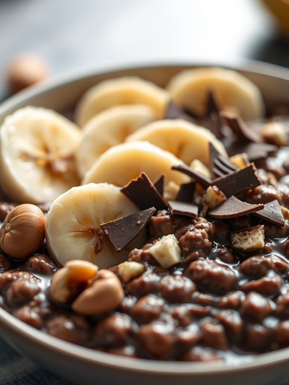 delicious chocolate hazelnut oatmeal