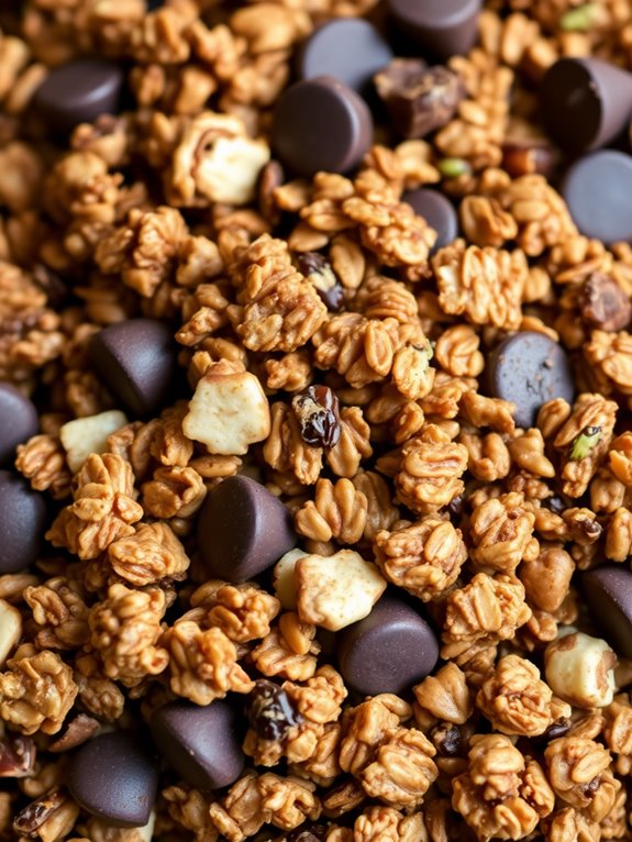delicious chocolate oat granola