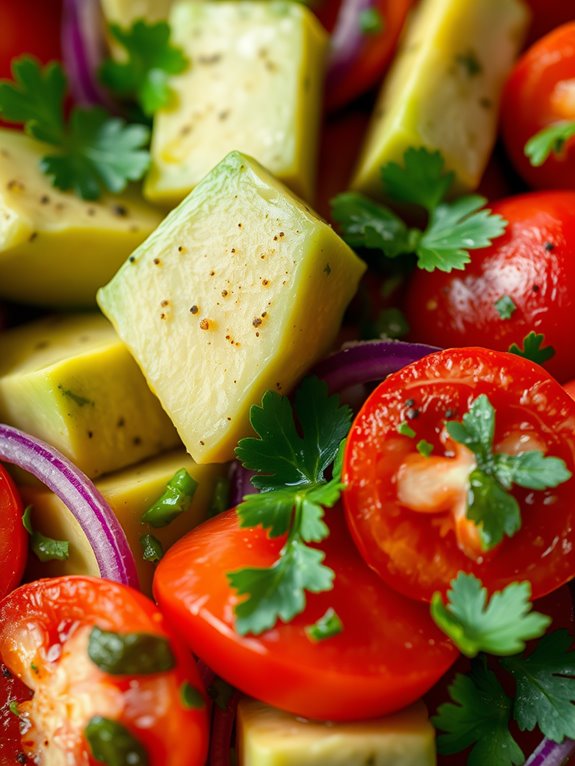 fresh avocado tomato salad