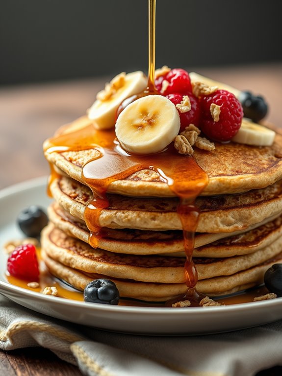 healthy banana oat pancakes