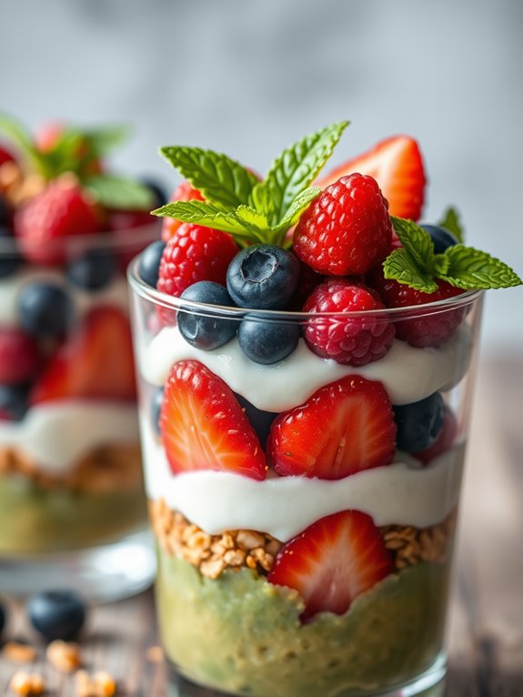 healthy fruit layered dessert