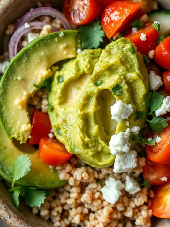 healthy grain and vegetable bowl