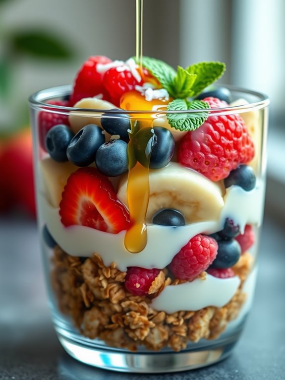 healthy yogurt layered dessert