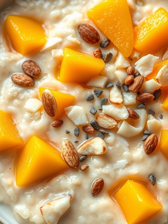 mango coconut flavored oatmeal
