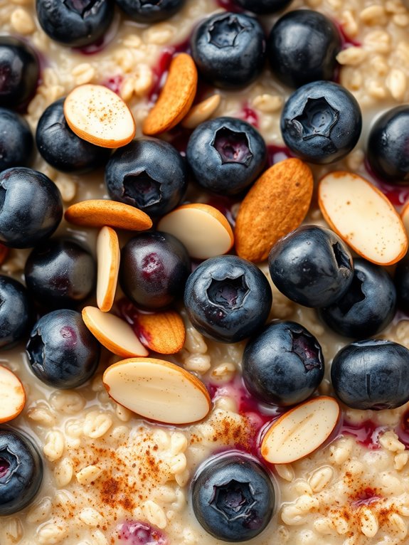 nutritious blueberry almond oatmeal