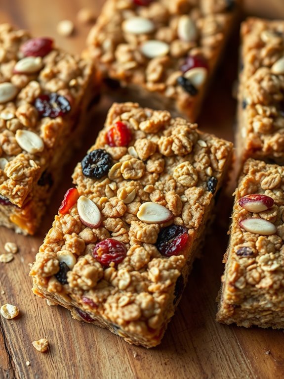 nutty oatmeal breakfast bars