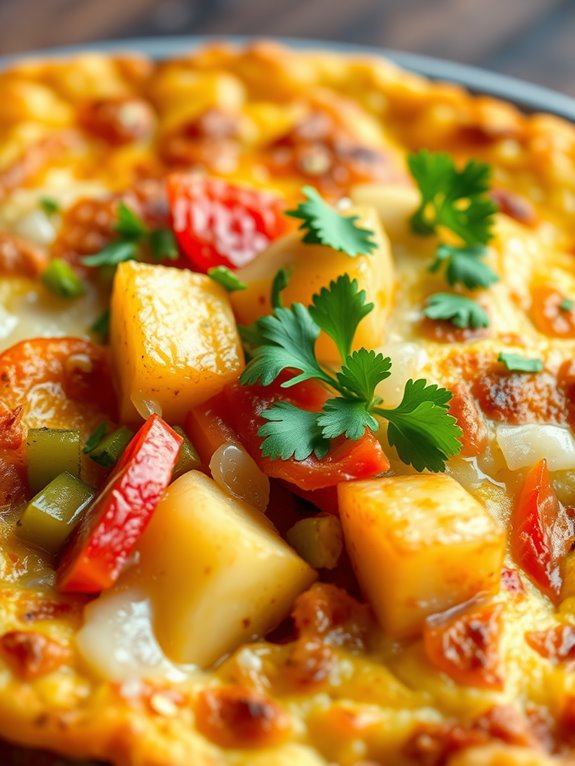 potato and veggie omelet