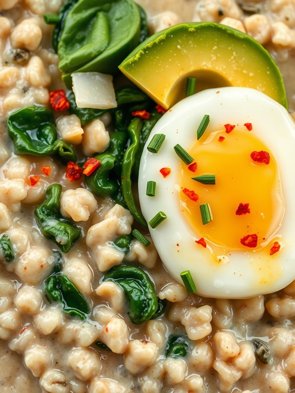 savory spinach oatmeal recipe