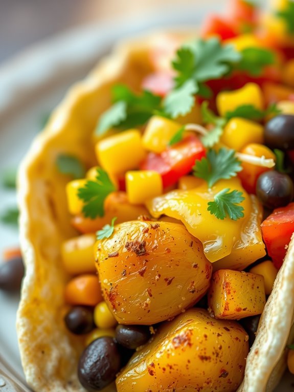 southwestern style potato tacos